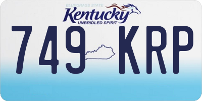 KY license plate 749KRP