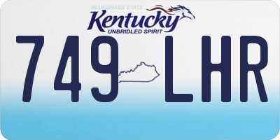 KY license plate 749LHR