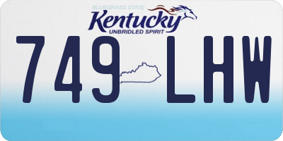 KY license plate 749LHW