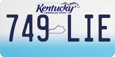KY license plate 749LIE
