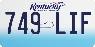 KY license plate 749LIF
