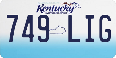 KY license plate 749LIG