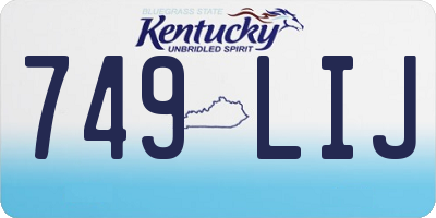 KY license plate 749LIJ