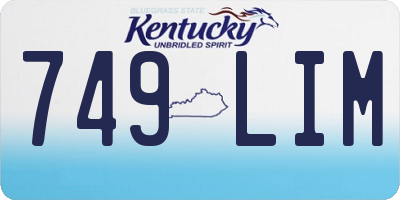 KY license plate 749LIM