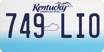 KY license plate 749LIO