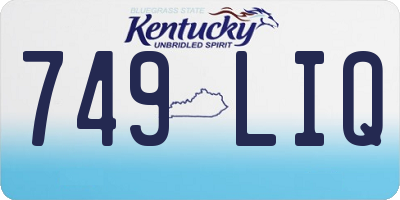 KY license plate 749LIQ
