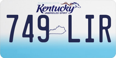 KY license plate 749LIR
