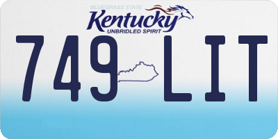 KY license plate 749LIT