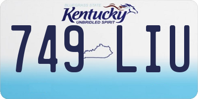 KY license plate 749LIU