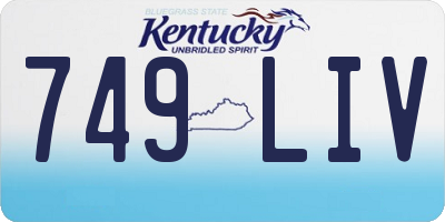 KY license plate 749LIV