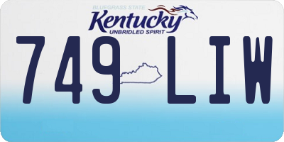 KY license plate 749LIW