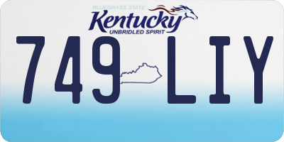 KY license plate 749LIY