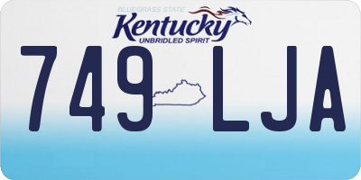 KY license plate 749LJA
