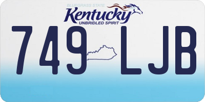 KY license plate 749LJB