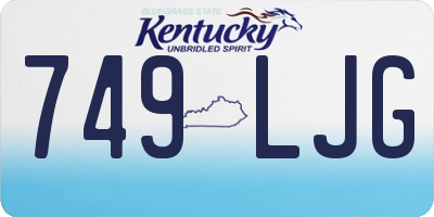 KY license plate 749LJG