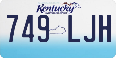 KY license plate 749LJH