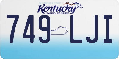 KY license plate 749LJI
