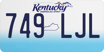 KY license plate 749LJL