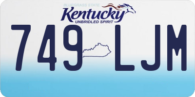 KY license plate 749LJM