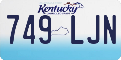 KY license plate 749LJN