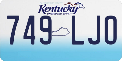 KY license plate 749LJO