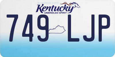 KY license plate 749LJP