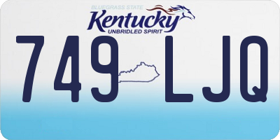 KY license plate 749LJQ