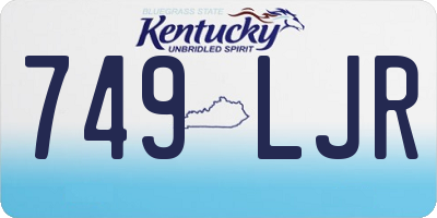 KY license plate 749LJR
