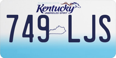 KY license plate 749LJS
