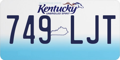 KY license plate 749LJT