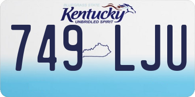 KY license plate 749LJU