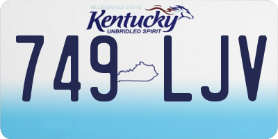 KY license plate 749LJV