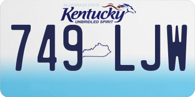 KY license plate 749LJW
