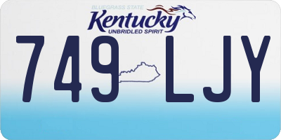 KY license plate 749LJY