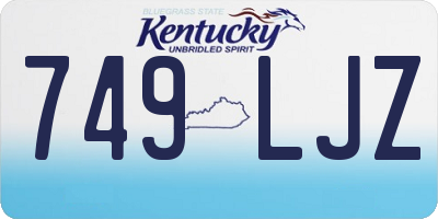 KY license plate 749LJZ