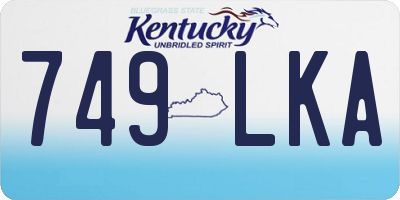 KY license plate 749LKA