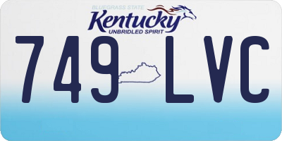 KY license plate 749LVC