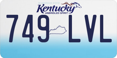 KY license plate 749LVL