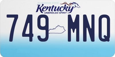 KY license plate 749MNQ