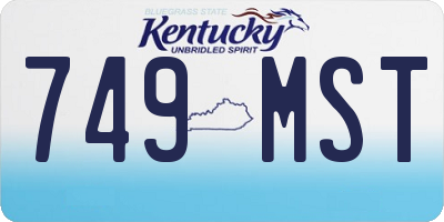 KY license plate 749MST