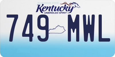 KY license plate 749MWL