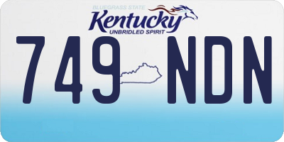 KY license plate 749NDN