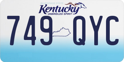 KY license plate 749QYC