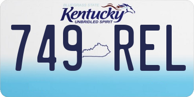 KY license plate 749REL