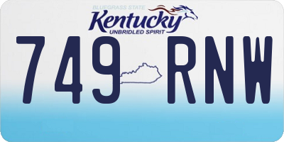 KY license plate 749RNW