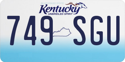 KY license plate 749SGU