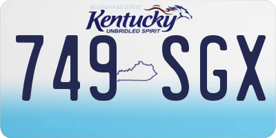 KY license plate 749SGX