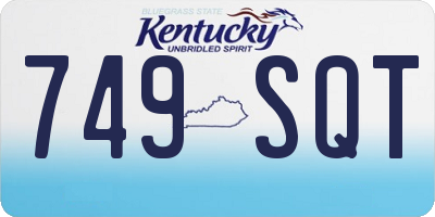 KY license plate 749SQT