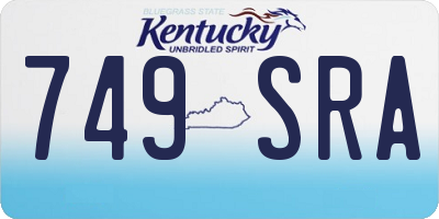 KY license plate 749SRA