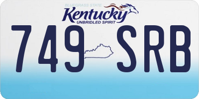 KY license plate 749SRB